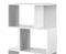 3 Tier Zig Zag Bookshelf White