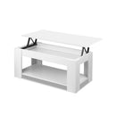 Lift Up Top Mechanical Coffee Table - White