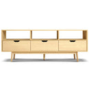 Wooden Scandinavian Entertainment Unit - Natural