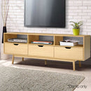 Wooden Scandinavian Entertainment Unit - Natural
