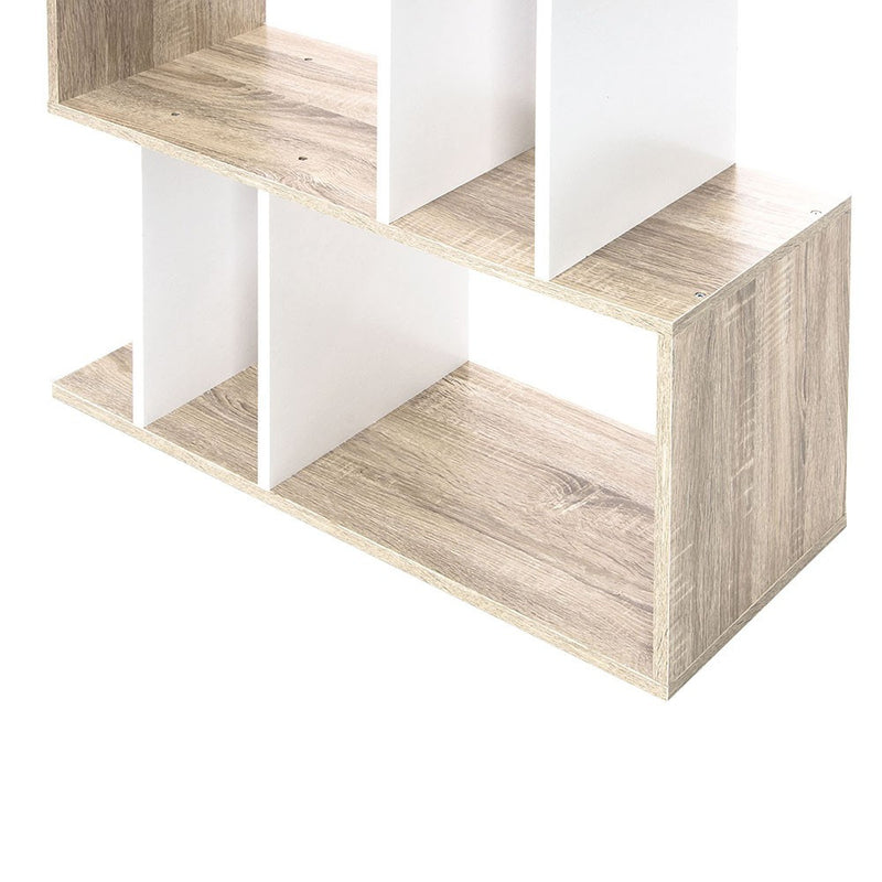 5 Tier Display/Book/Storage Shelf Unit in Brown and White