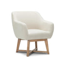 Fabric Tub Lounge Armchair Beige