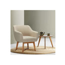 Fabric Tub Lounge Armchair Beige