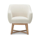 Fabric Tub Lounge Armchair Beige