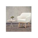Fabric Tub Lounge Armchair Beige