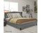 King Fabric Bed Frame with Headboard Grey