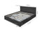 Fabric Bed Frame with Storage Drawers Dark Grey