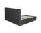 Fabric Bed Frame with Storage Drawers Dark Grey