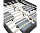 Fabric Bed Frame with Storage Drawers Dark Grey
