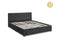 Fabric Bed Frame with Storage Drawers Dark Grey