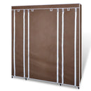 Fabric Cabinet with Compartments - Brown