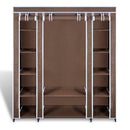 Fabric Cabinet with Compartments - Brown