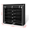 Fabric Shoe Cabinet with Cover - Black