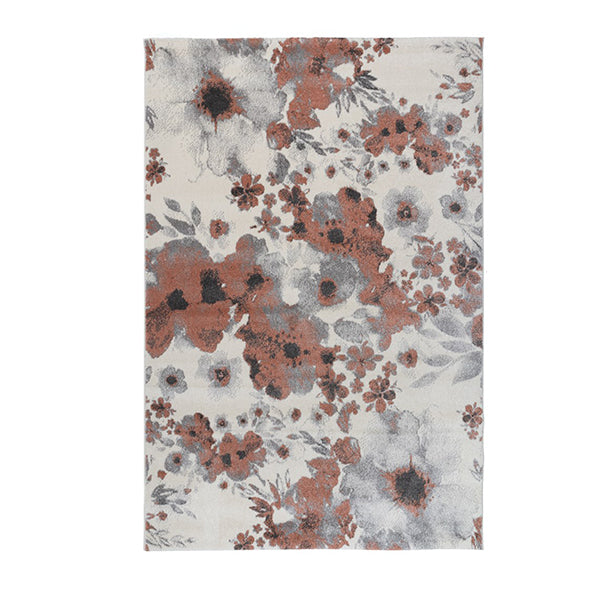 Faded Floral Old Rose Rug 160 X 230 Cm