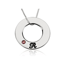 Family Initials Birthstone Necklace