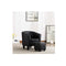 Faux Leather Tub Chair With Footstool