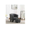 Faux Leather Tub Chair With Footstool