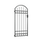 Fence Gate With Arched Top Steel 100X200 Cm Black
