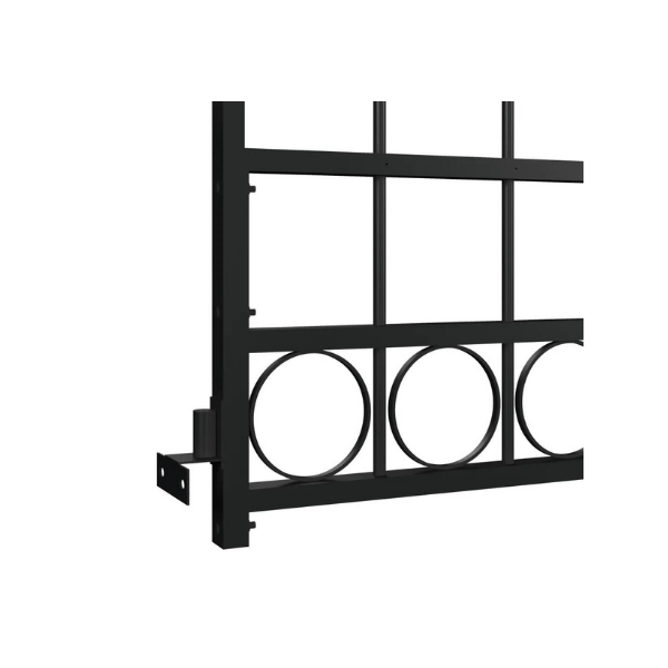 Fence Gate With Arched Top Steel 100X200 Cm Black