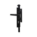 Fence Gate With Arched Top Steel 100X200 Cm Black