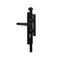 Fence Gate With Arched Top Steel 100X200 Cm Black