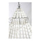 Ferric And Wood Beaded Chandelier Large Grey White