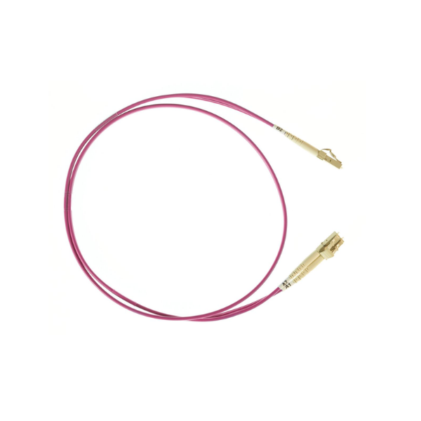 2M Lc Lc Om4 Multimode Fibre Optic Patch Cable Erika Violet