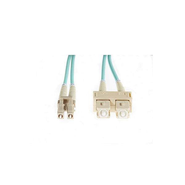 Lc Sc Om4 Multimode Fibre Optic Cable Aqua