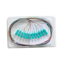 Fibre Pigtail Sc Om4 Multimode 2M 12 Pack Rainbow Aqua Connector