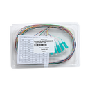 Fibre Pigtail Sc Om4 Multimode 2M 12 Pack Rainbow Aqua Connector