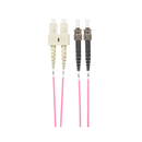 5M Sc St Om4 Multimode Fibre Optic Cable Salmon Pink