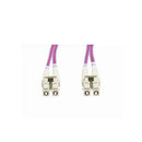 1M Lc Lc Om4 Multimode Fibre Optic Patch Cable Erika Violet