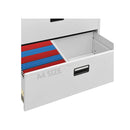 Filing Cabinet Light Grey 90 X 46 X 164 Cm Steel