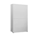 Filing Cabinet Light Grey 90 X 46 X 164 Cm Steel