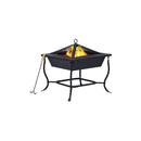 Fire Pit Black 45 X 45 X 45 Cm Steel