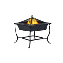 Fire Pit Black 45 X 45 X 45 Cm Steel