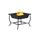 Fire Pit Black 45 X 45 X 45 Cm Steel