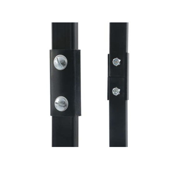 Firewood Rack Black 40 X 25 X 200 Cm Steel