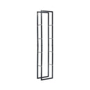 Firewood Rack Black 40 X 25 X 200 Cm Steel