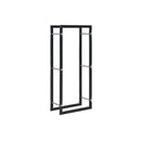 Firewood Rack Black Steel