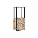Firewood Rack Black Steel