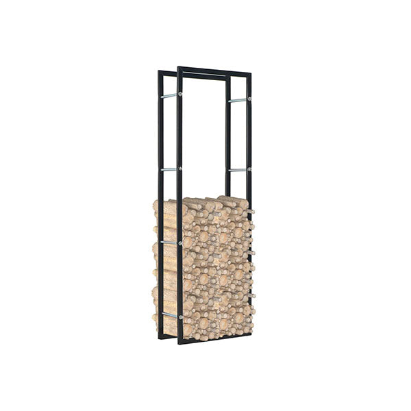 Firewood Rack Steel Black