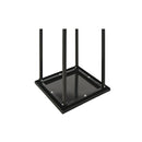 Firewood Rack With Base Black Steel