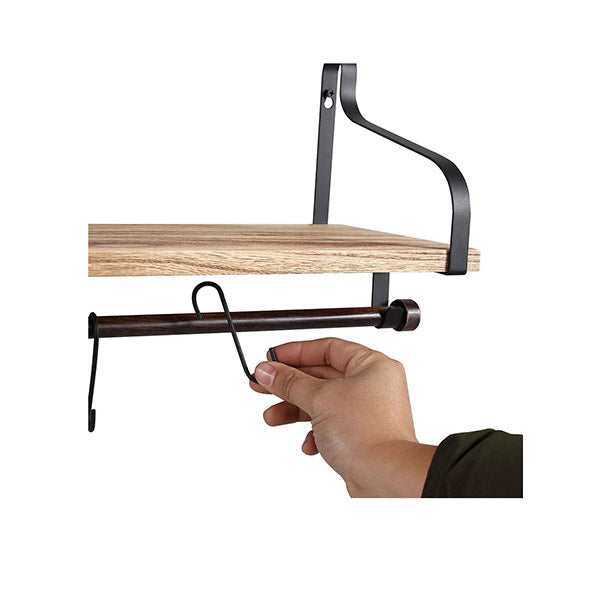 Floating Shelf Brackets Mount Display Rack Storage Hook