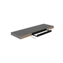 Floating Wall Shelf High Gloss Grey Mdf