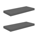 Floating Wall Shelves 2 Pieces High Gloss Grey