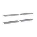 Floating Wall Shelves 4 Pcs Grey Mdf