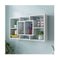 Floating Wall Display Shelf 8 Compartments White