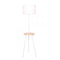 Floor Lamp Shade With Wooden Table Shelf