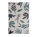 Floral Soft Grey Blue Rug 160 X 230 Cm